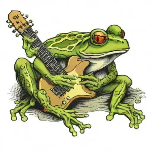 A Frog Playing An Electric Guitar