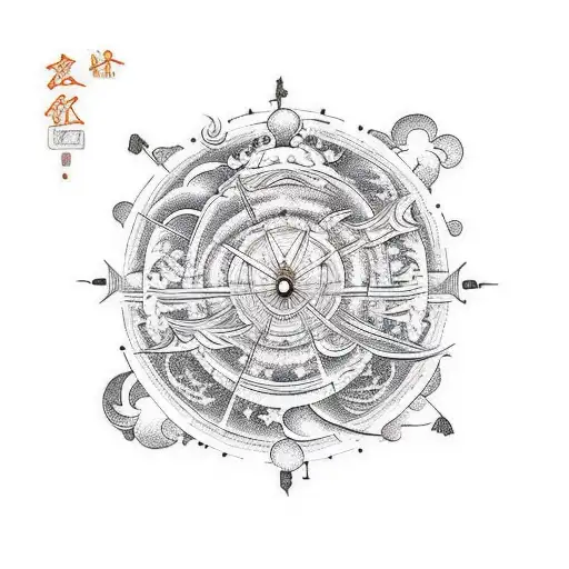 A Celestial Orchestra Playing Music Under A Full Moon