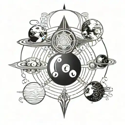 Planets Aligned Vertically Each Chakra