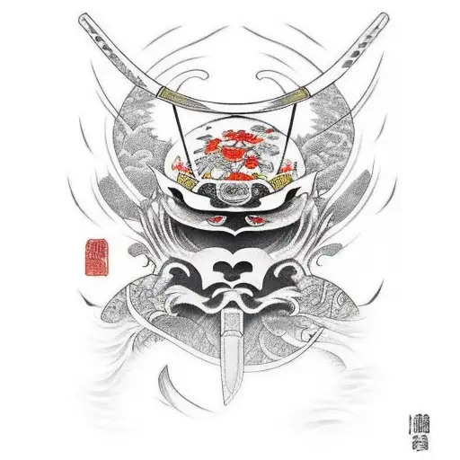 Guicha's Face Next To The Katana