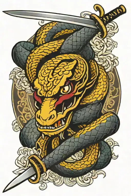 Snake And Katana Sword