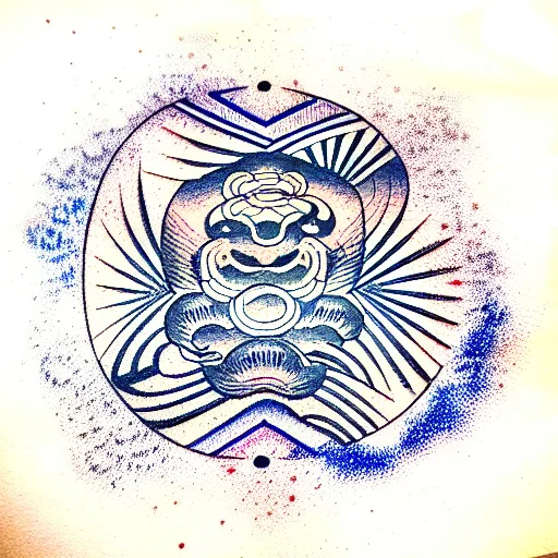 Paint Brush Drawing Of Psychology Psi Symbol