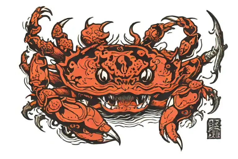 Crab Tearing Off Its Own