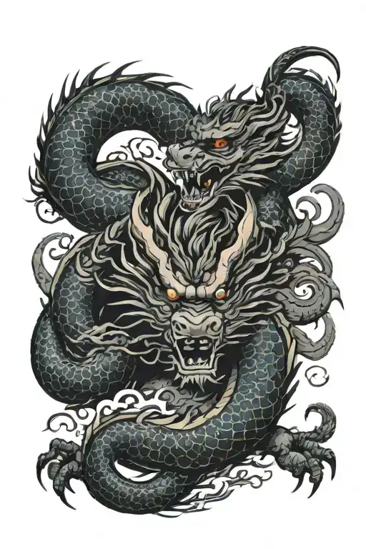 Jin Jang And Chinese Dragon