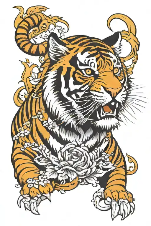 Tiger For Arm Sleeve