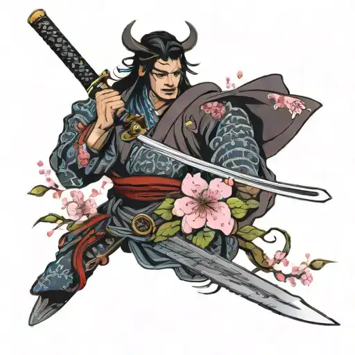 Katana With Cherry Blossom
