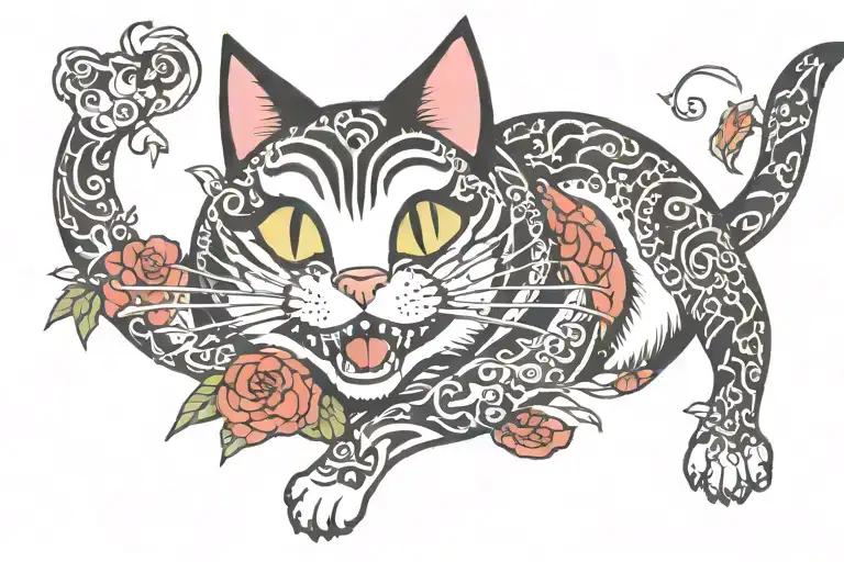 Smiling Cat From Alice Wonderland Fall