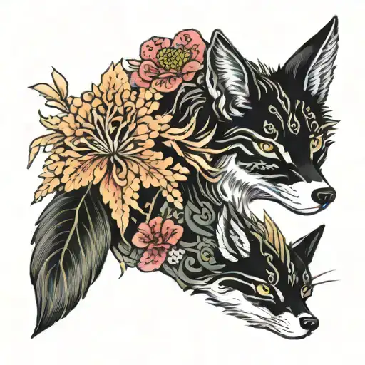 Lycoris And Yarrow With Kitsune Fox