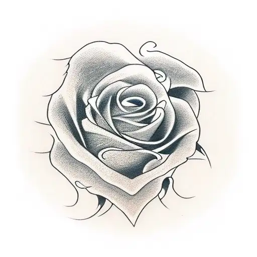 Single Black Rose Sharp Thorns Blood