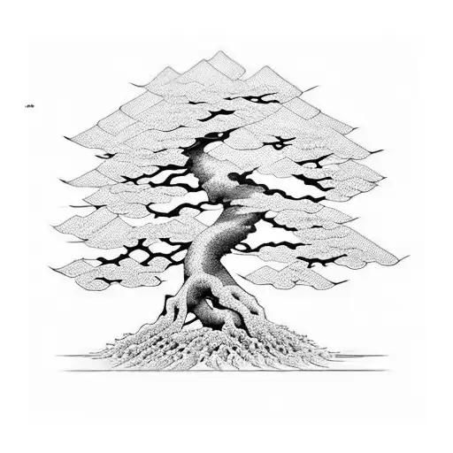 Bonsai Tree Made Out Of Dna