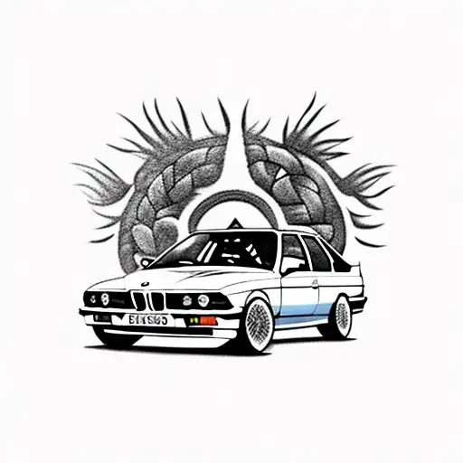 Bmw E30 Car With Viking