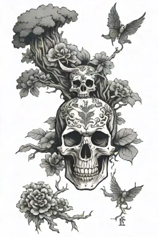Forest Skull Surrounded