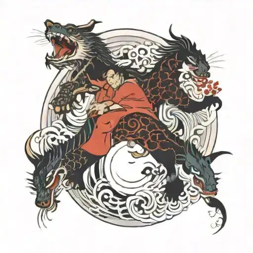 The Three Delusions Chasing Eachother In A Circle