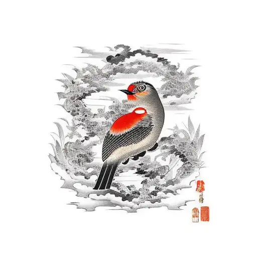 Vase With Japanese Bird Inside It