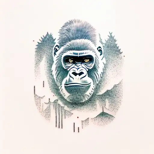 Gorilla In The Forest