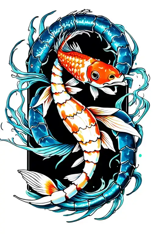 Coy Fish And Scorpion