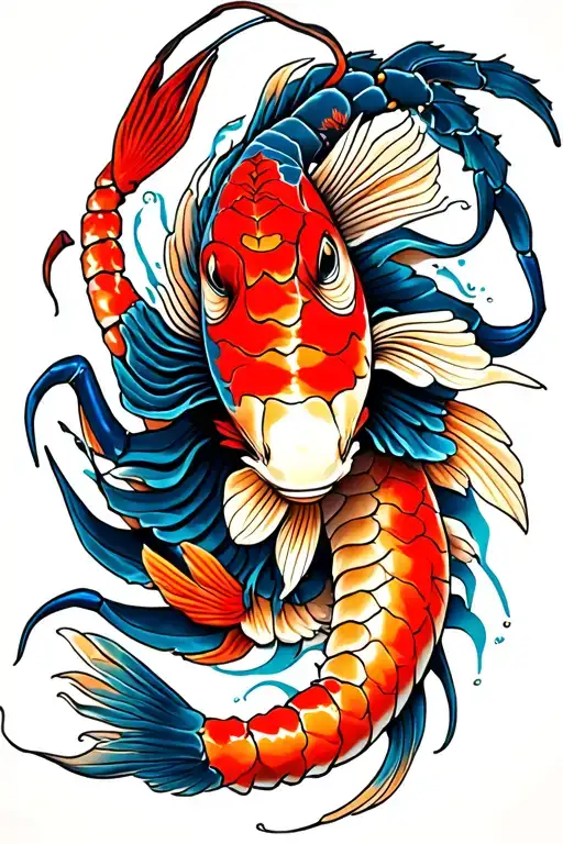 Coy Fish And Scorpion