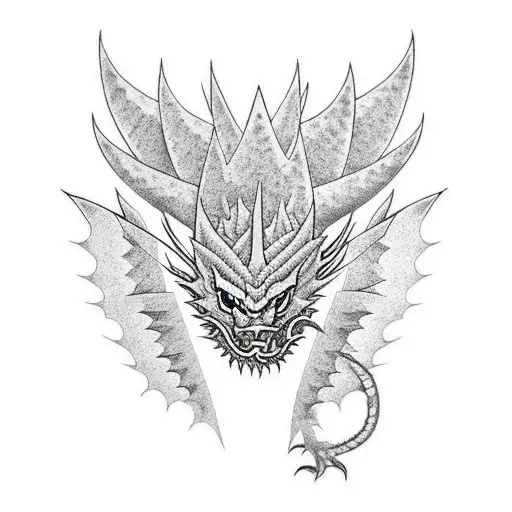 Spiked Black Dragon For Around The Arm