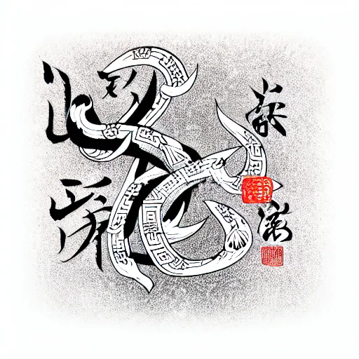 Chinese Characters And Psychology Symbol