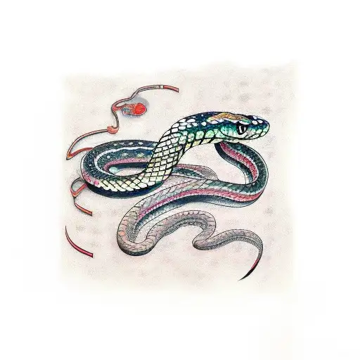 Snake Around Butterfly