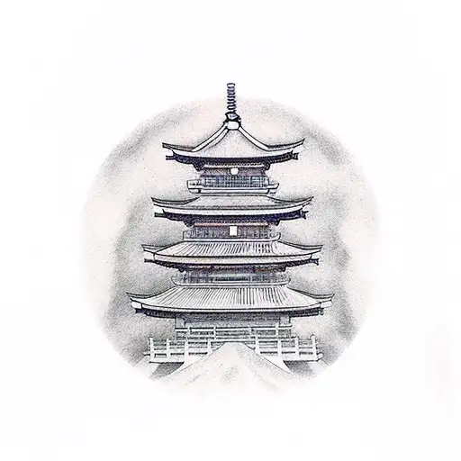 Japanese Mountain Pagoda