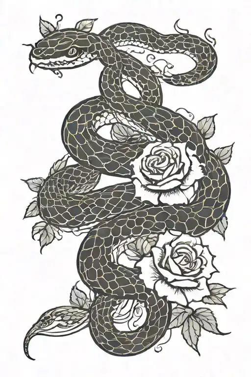Snake And Rose