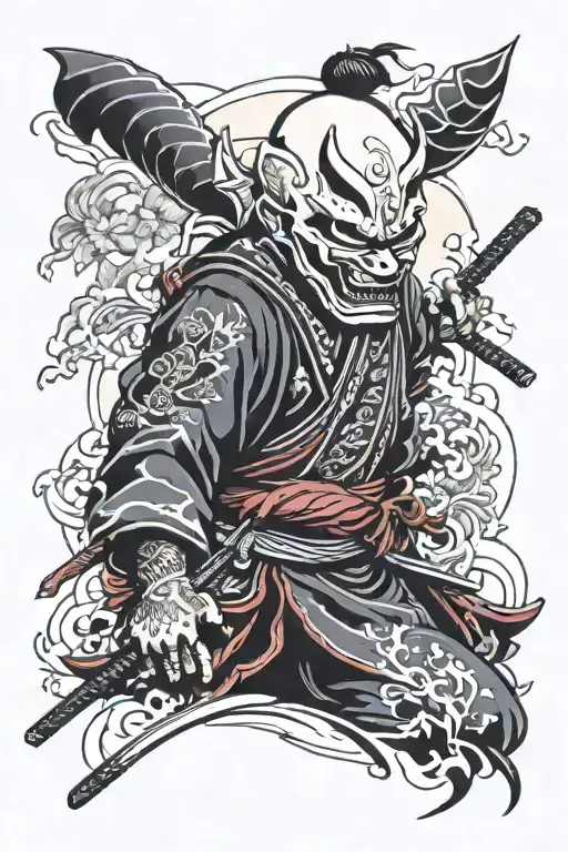 Samurai In A Ghostface Mask