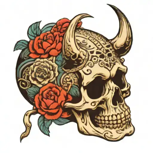 Skull In Frontal View