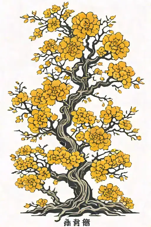 Tree With Intricate Blackwork