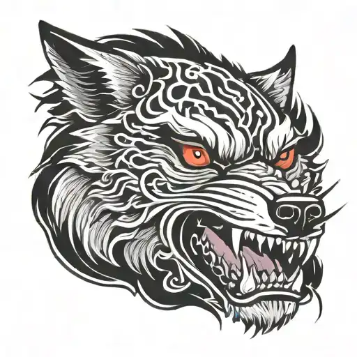 Evil Wolf Head