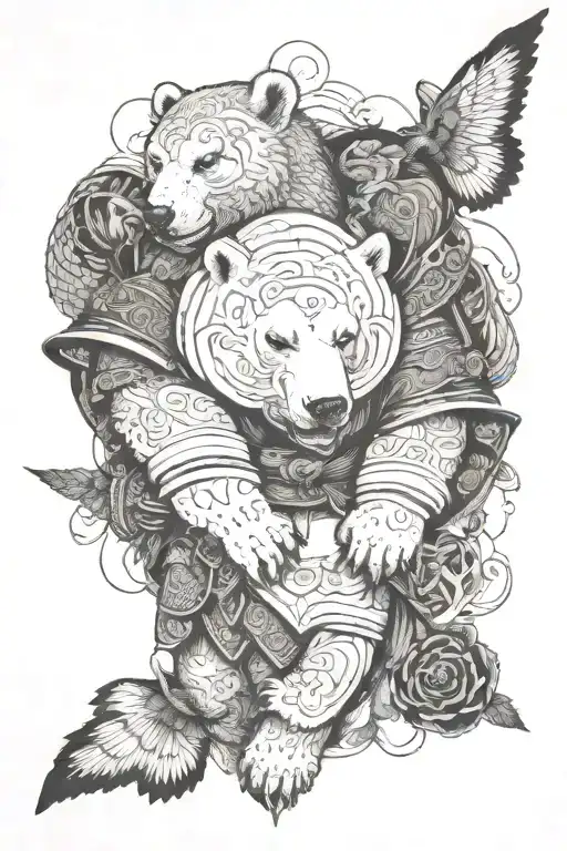 Polar Bear Crushing Roman Warrior