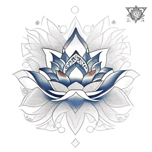 Lotus Flower With Diamond And Breath
