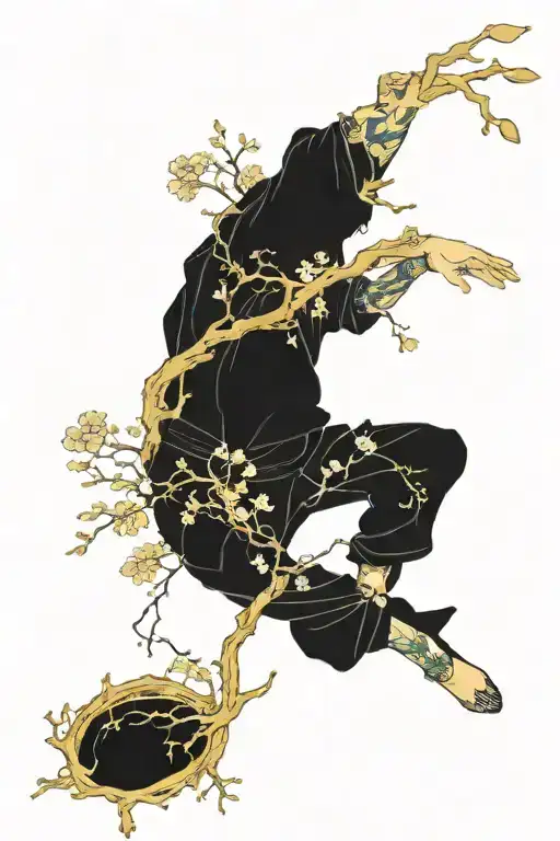 Kintsugi On Hip With Gems On The Break Point