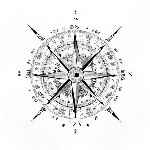 Coordinates Surrounding A Compass