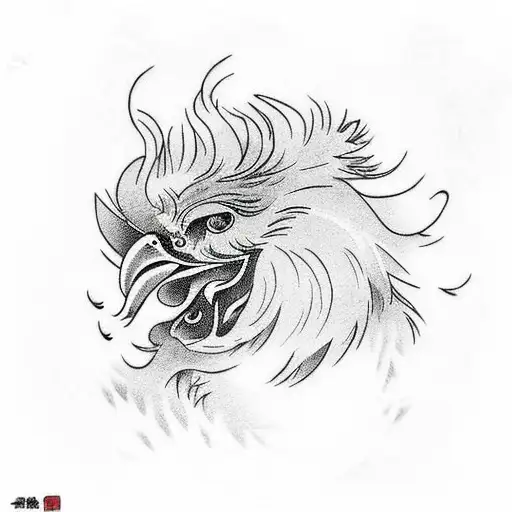 Angry Rooster Versus Mad Dog Fighting Chedt Piece