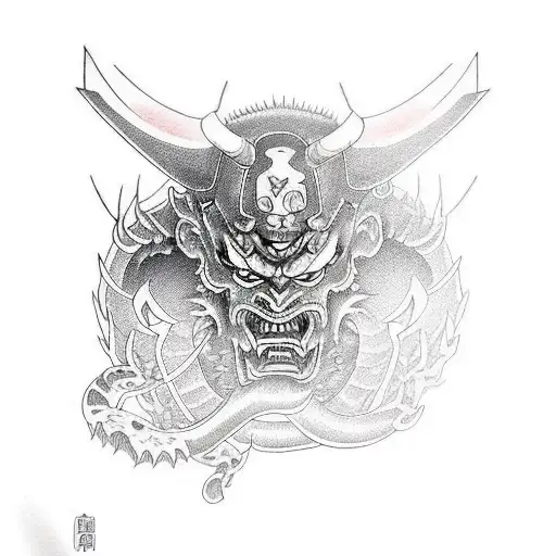 Demon Samurai And Katana