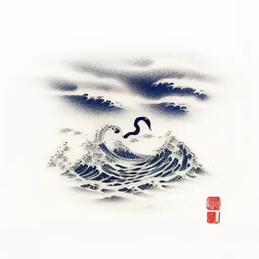 Grulla And Waves Dark Very Dark