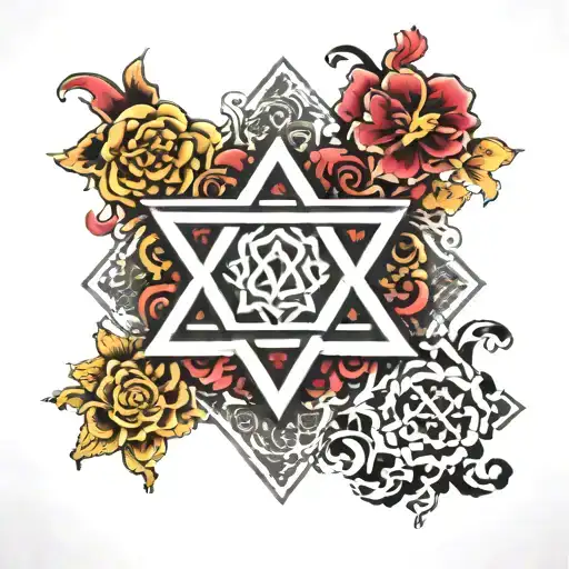 Star Of David Made Out Of 69