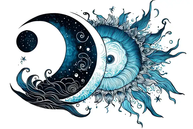 Semi Colon Sun And Moon