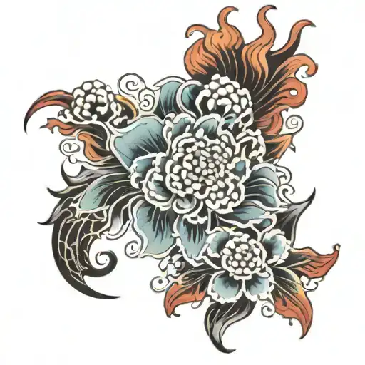 Fire And Ice And Flower