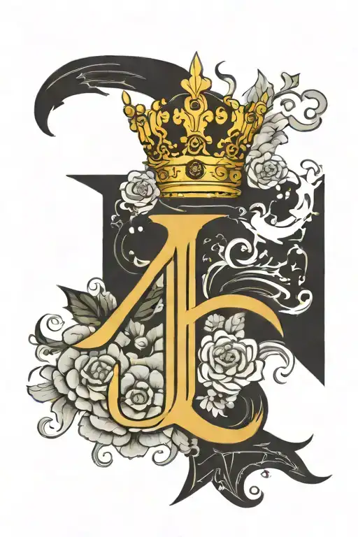 Lj Initial With Crown