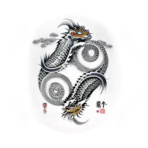 Dragon And Tiger Estilo Yin Yang