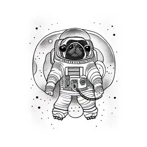 Astronaut Pug In Space