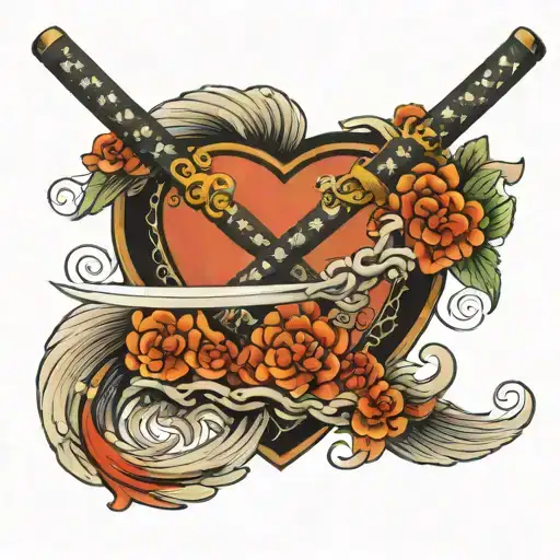 Katana That Goes To The Heart With Wings