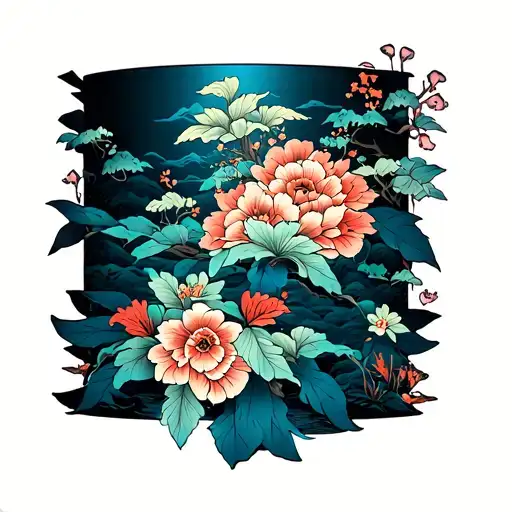 Bracelet Shaped Tattoo With Nature