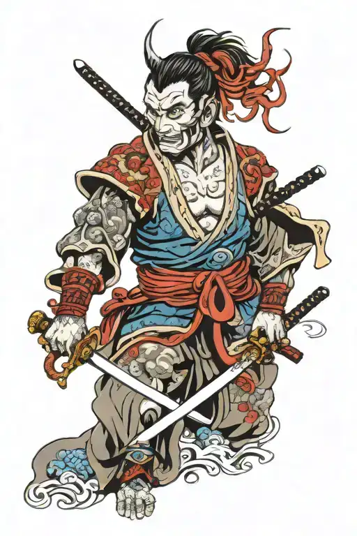 Demon Samurai With Sword
