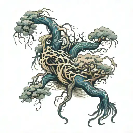 Ocean With Roots Coming Out