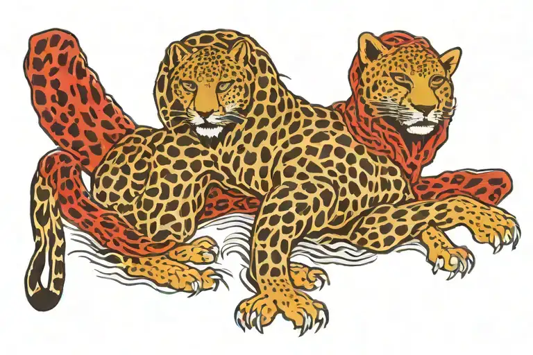 Nordic Cheetah Print Cloth Wrapped