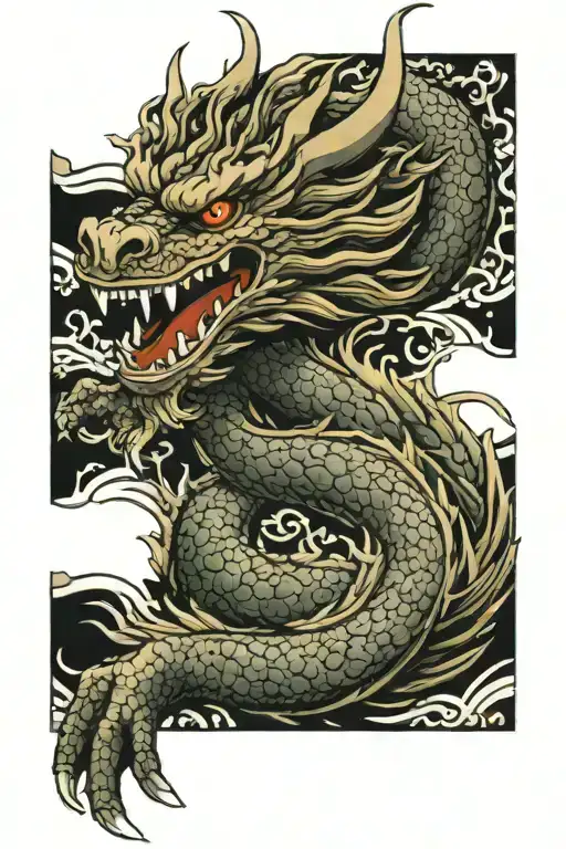 Japanese' Dragon Arm Sleeve