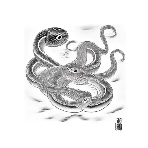 Snake Black And White